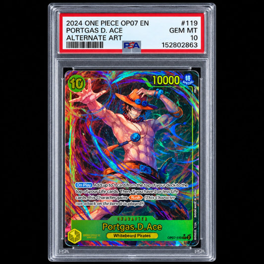 500 Years in the Future #OP07-119 Portgas.D.Ace (119) (Parallel) PSA 10