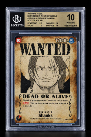 2024 Shanks Wanted Poster #OP09-004 Emperors in New World BGS 10 One Piece