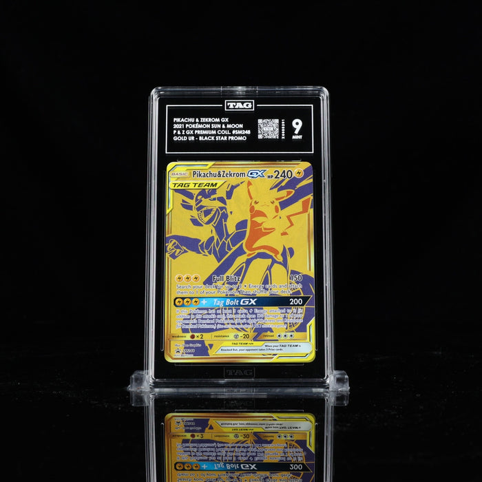 2021 POKEMON SM BLACK STAR PROMO #SM248 FULL ART/PIKACHU & ZEKROM GX TAG 9