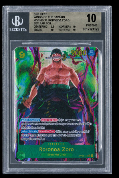 2024 One Piece OP06 EN #118 Roronoa Zoro Alternate Art BGS 10 Pristine