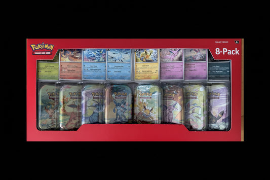 Costco Prismatic Evolutions 8-Pack Mini Tins # - Miscellaneous Cards & Products - Near Mint