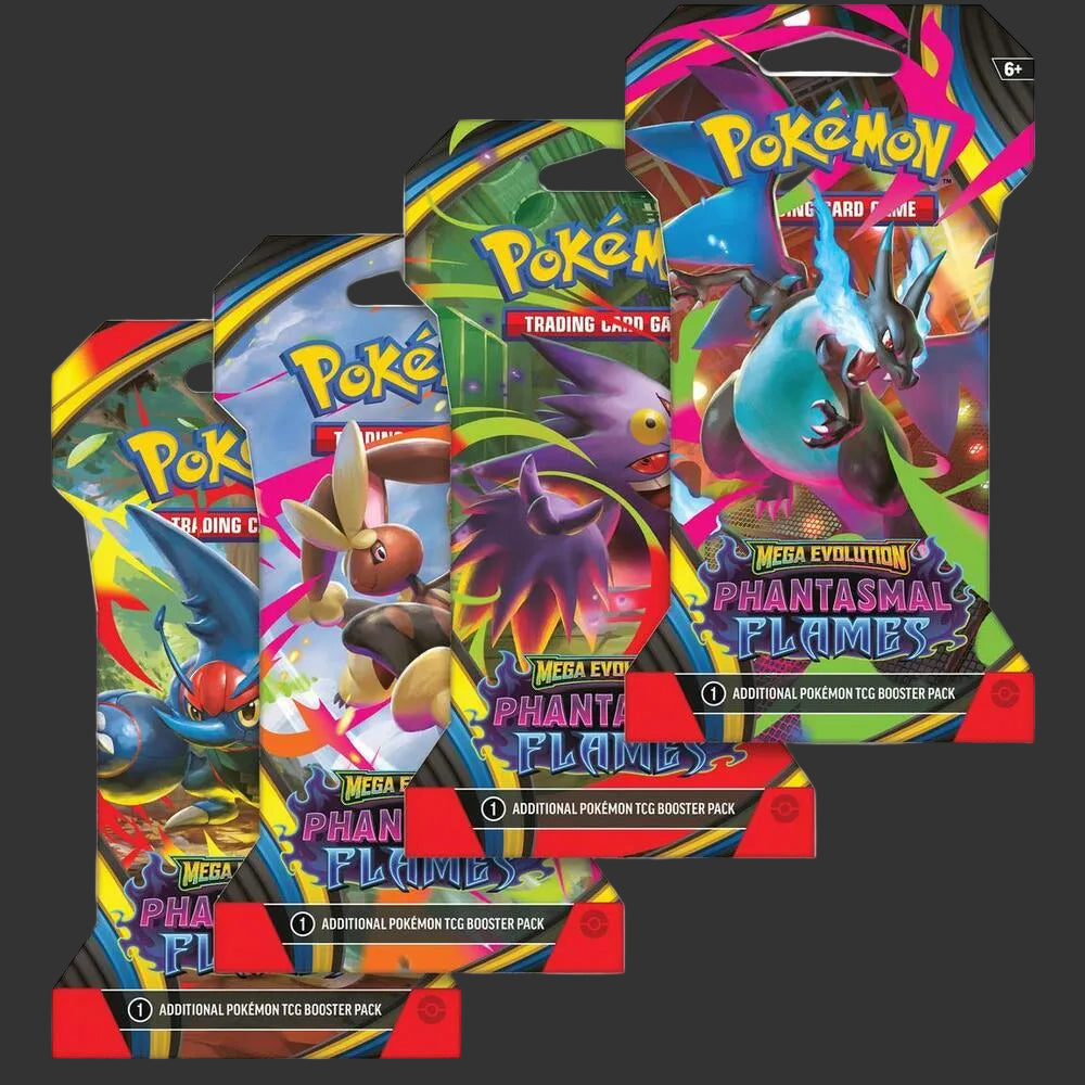 Phantasmal Flames Sleeved Booster Pack Art Bundle [Set of 4] # - ME02: Phantasmal Flames - Near Mint