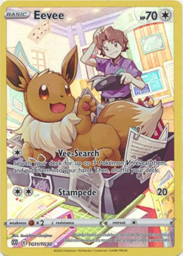 Eevee TG11/TG30 Swsh09: Brilliant Stars Trainer Gallery Holo